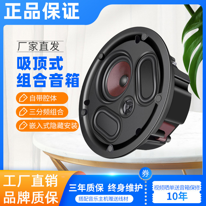 定阻吸顶喇叭背景音乐系统嵌入式家庭影音音响卫生间吊顶天花音箱