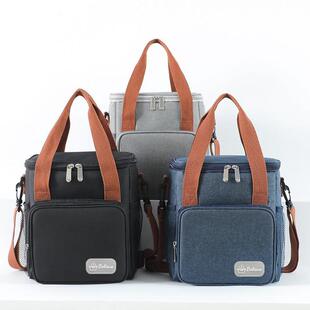 包斜跨野大容量手提袋保鲜露营新款餐冰包水果方形加高饭盒保温包