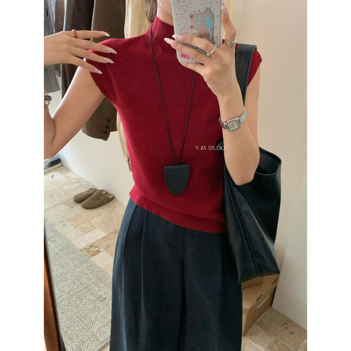 2024早秋半高领打底衫女设计感小众显瘦内搭毛衣,女装/女士精品,时尚防晒服,淘宝优惠券,粉丝福利购,淘宝优惠卷