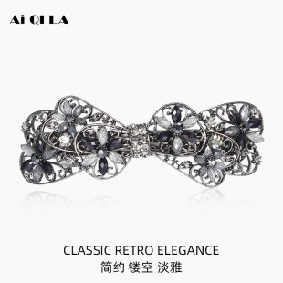 QILA/哎奇啦大号发夹韩国女士马尾夹一字夹发卡后脑勺弹簧夹子