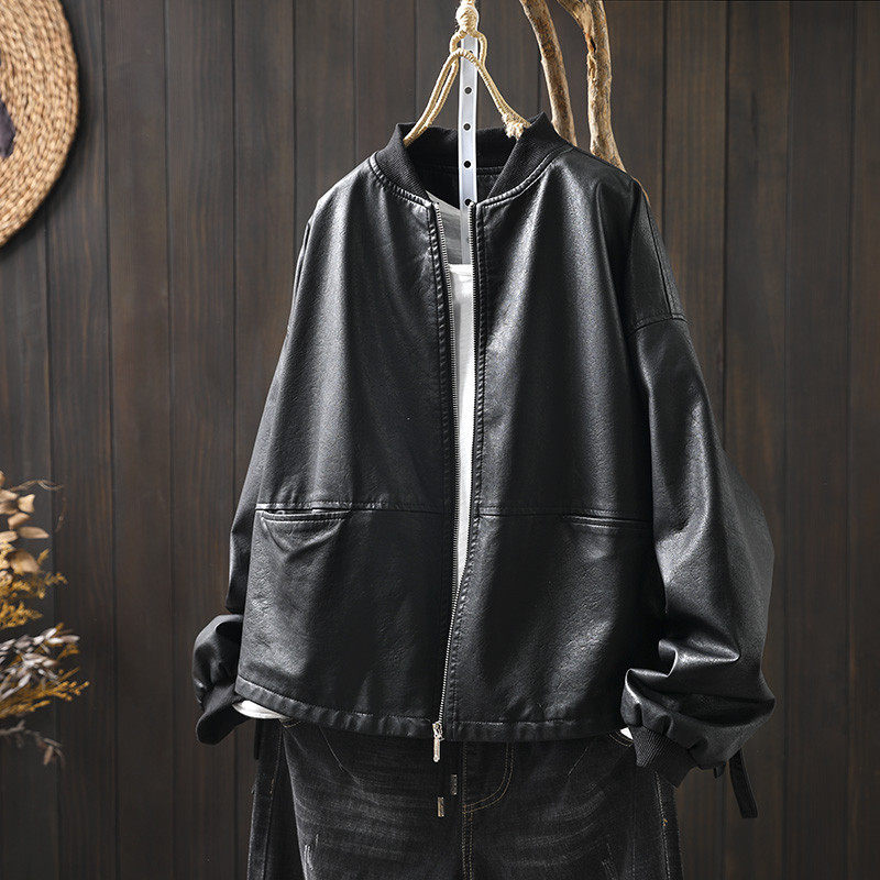 pu皮衣女2025新款爆款春款双口袋棒球服皮港风软糯,女装/女士精品,皮衣,淘宝优惠券,粉丝福利购,淘宝优惠卷