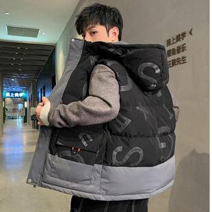 秋冬儿童羽绒棉马甲男童加厚坎肩大童帅气保暖冬季胖童外穿潮