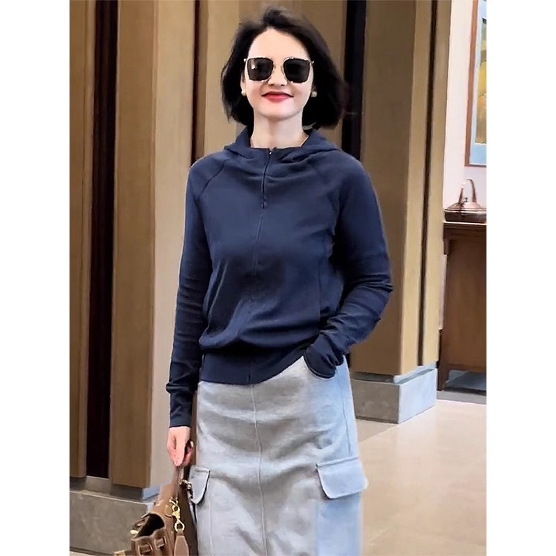 连帽衫女士短春秋季新款2025爆款小个子长袖开衫拉链