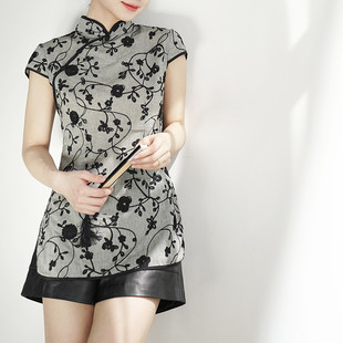 艾绘馆中国风绣花春夏季民族风改良盘扣中式