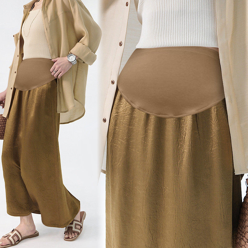 孕妇裙夏薄款外穿宽松韩版缎面褶皱开叉a字中长款包臀孕妇,孕妇装/孕产妇用品/营养,半身裙,淘宝优惠券,粉丝福利购,淘宝优惠卷