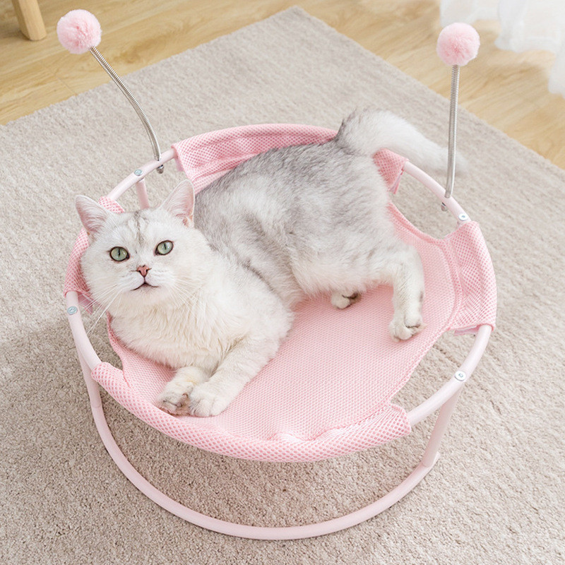 猫咪吊床可拆洗网红宠物窝猫躺椅宠物行军床小猫趣味防潮隔热垫床