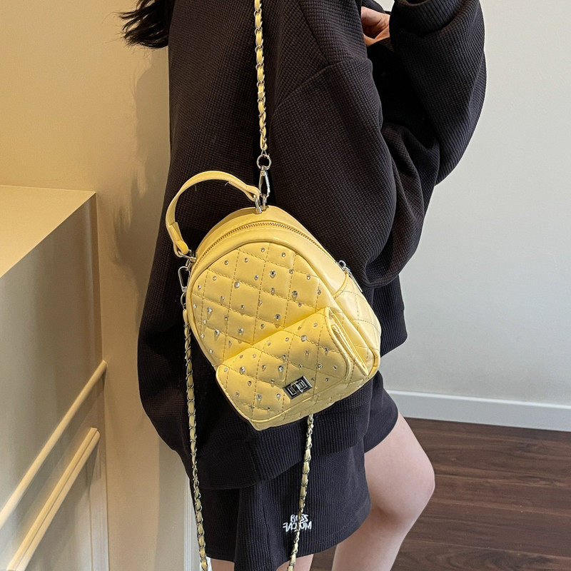 时髦超火镶钻出游小背包mini双肩包包女2025款链条小包包,箱包皮具/热销女包/男包,双肩背包,淘宝优惠券,粉丝福利购,淘宝优惠卷