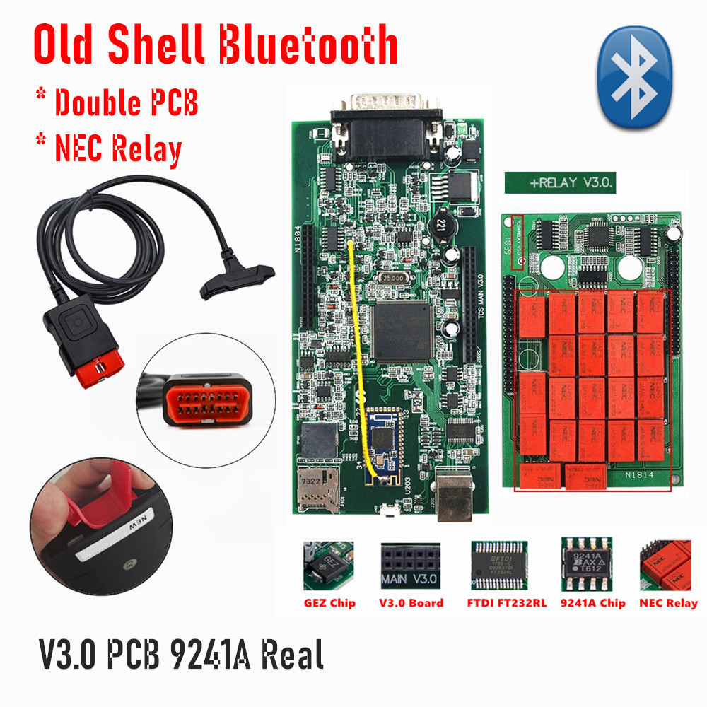 DS150E 真9241A V3.0 Multidiag V2021.11 双板蓝牙汽车诊断仪