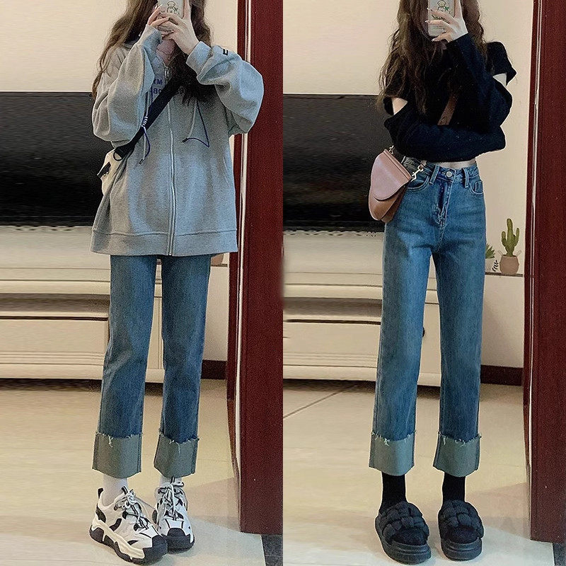 梨形身材女秋冬加绒加厚大码宽松直筒显瘦胖mm九分烟管,女装/女士精品,大码裤装,淘宝优惠券,粉丝福利购,淘宝优惠卷