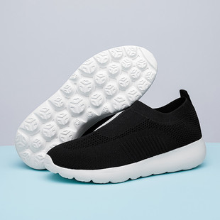 多运动走路鞋新款四季透气男鞋女鞋运动休闲鞋软底轻便透气一脚蹬