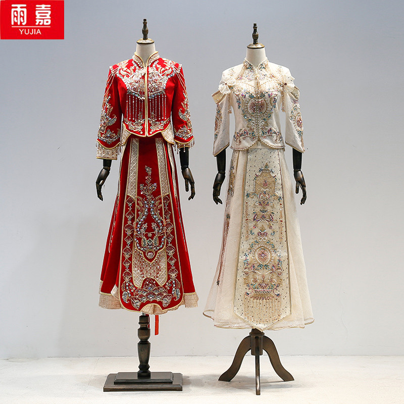 服装店婚纱秀禾模特道具女半身人台韩版带头展示架全身人体模特架