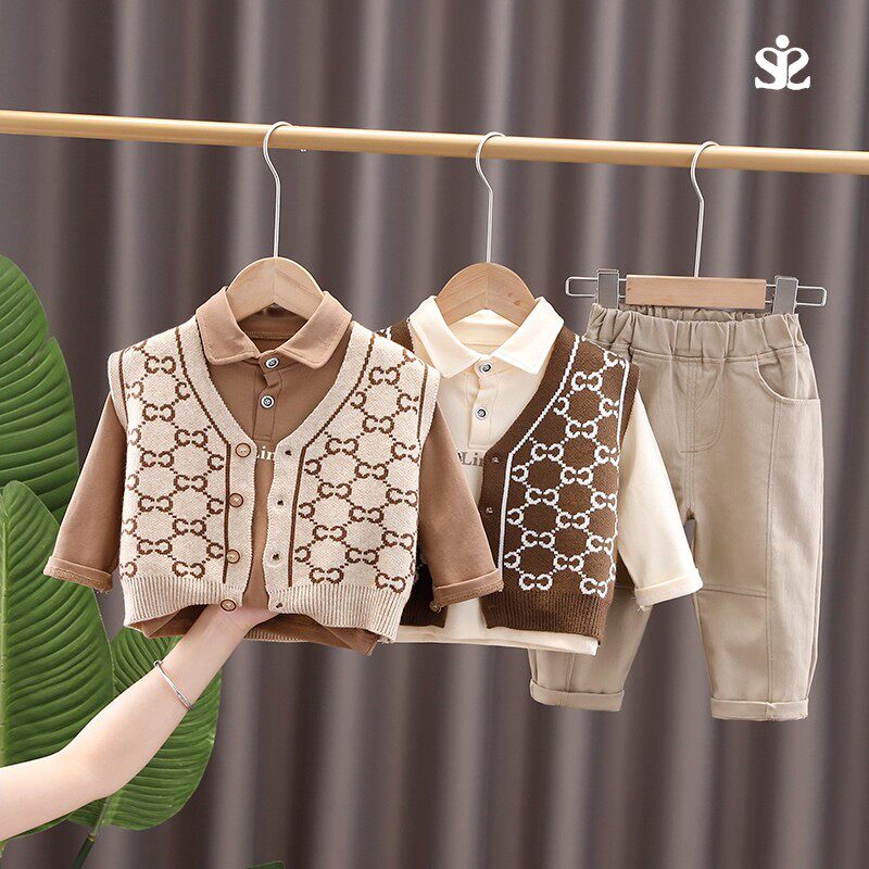男童秋装套装新款洋气宝宝1-3岁5小孩儿童春秋季时髦帅气三件套潮