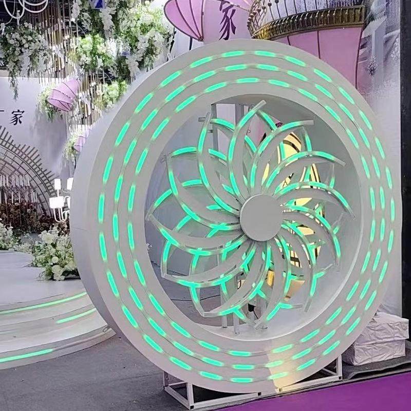 新款婚庆道具铁艺发光旋转背景风车摆件酒店婚礼堂装饰道具电动遥,节庆用品/礼品,拱门,淘宝优惠券,粉丝福利购,淘宝优惠卷