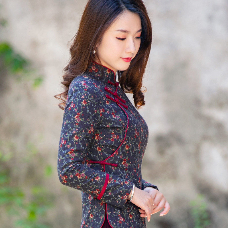 筠雅女冬棉袄茶服中国风式中式盘扣年轻棉衣,女装/女士精品,上衣,淘宝优惠券,粉丝福利购,淘宝优惠卷