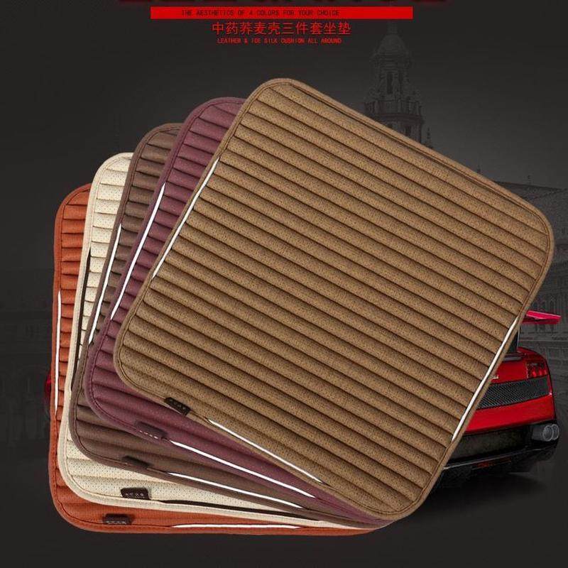 养生荞麦座垫皮革透气三件套防滑后排免亚麻捆绑汽车坐垫无靠背,汽车用品/电子/清洗/改装,通用座套/座垫,淘宝优惠券,粉丝福利购,淘宝优惠卷