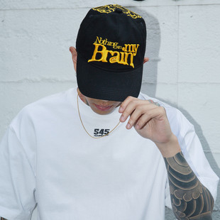 S45新款多色大脑基础弯檐帽多巴胺刺绣百搭夏季遮阳鸭舌帽男女款