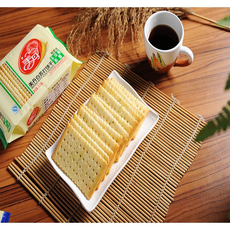 美丹苏打饼干芝麻鲜葱味118g*30蔗糖孕妇代餐咸味饼干早餐零食老