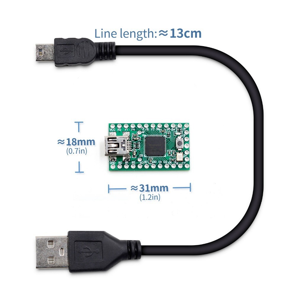 Teensy2.0USBAVR开发板键盘鼠标ISPU盘实验板teensy2.0