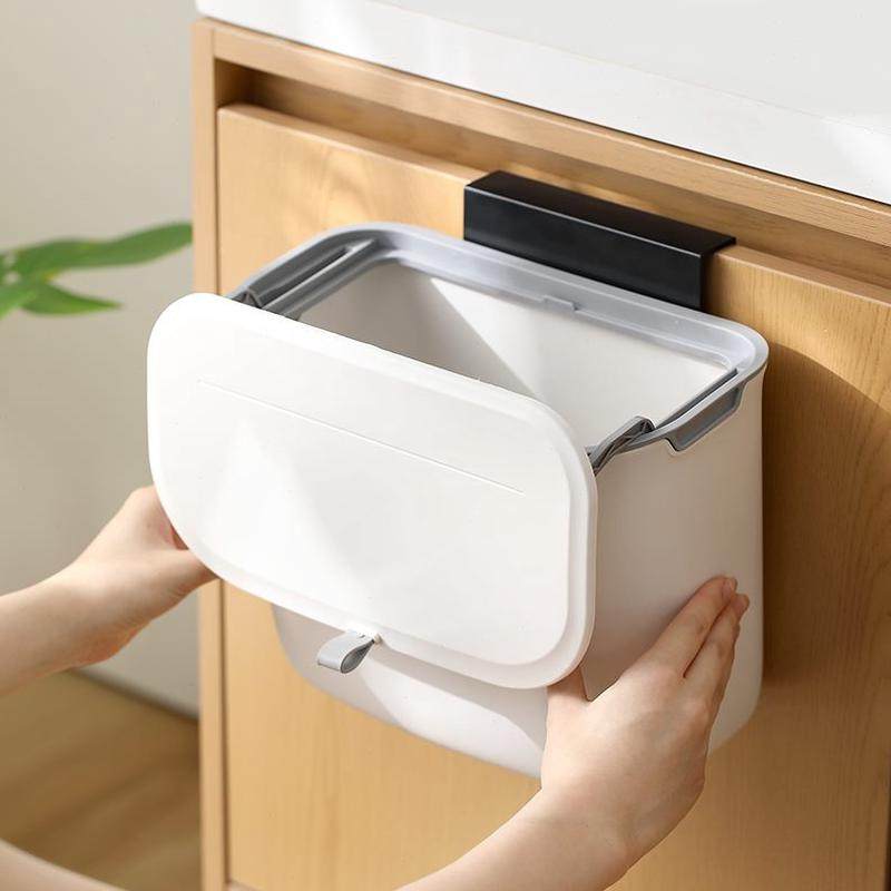 挂式垃圾桶橱柜卫生间厨房专用壁挂余杂物桶柜门厨纸篓家用大容量