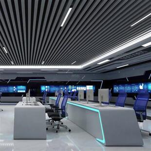 大型白烤漆指挥台监控操作台融媒体电脑办公桌控制中心监控调度台