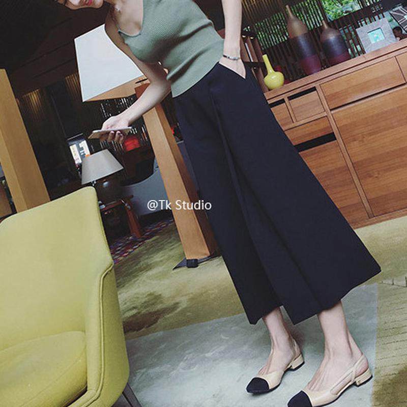 雪纺坠感垂感黑色白色阔腿裤女九分显瘦洋气小个子直筒裤薄款,女装/女士精品,休闲裤,淘宝优惠券,粉丝福利购,淘宝优惠卷