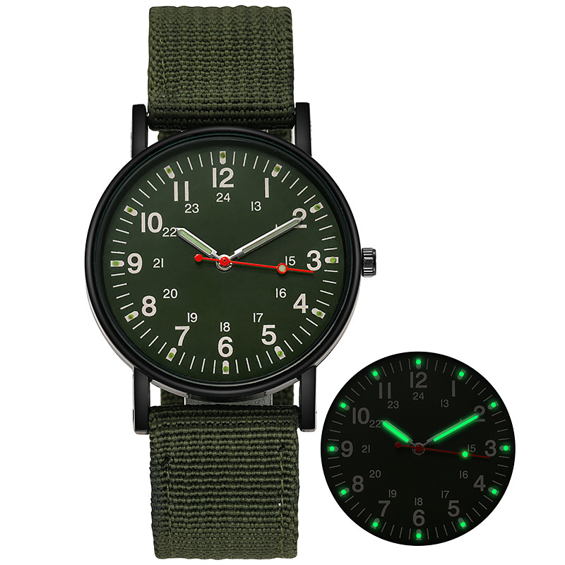 Luminous Nylon Band Military Watch Men  Army Wrist  Quartz S