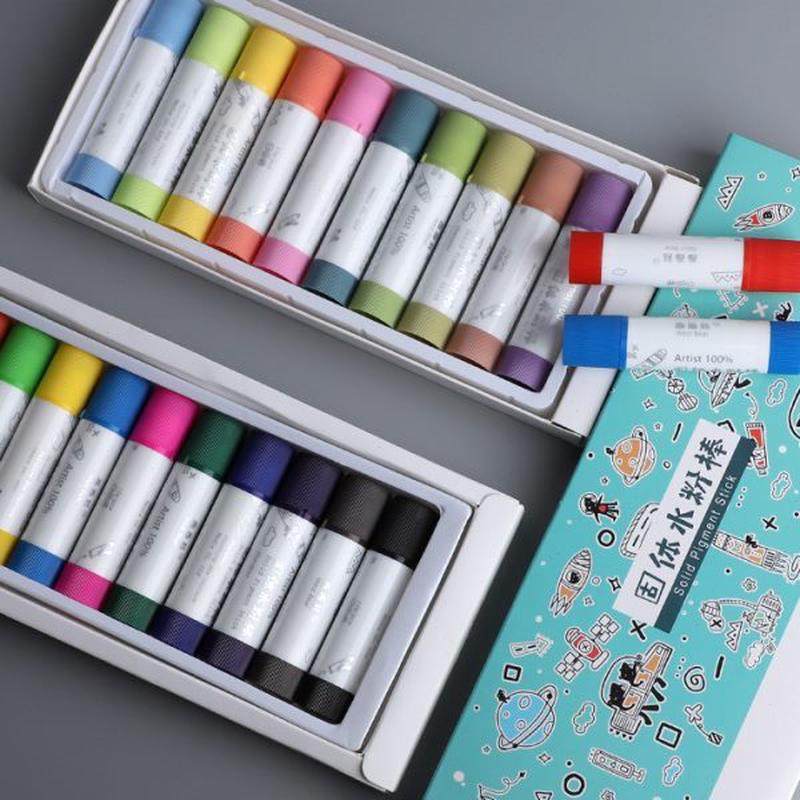 西西熊固体水粉棒儿童颜料12色水彩笔固体水粉棒绘画笔固体套装,文具电教/文化用品/商务用品,水彩颜料,淘宝优惠券,粉丝福利购,淘宝优惠卷