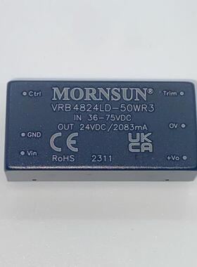 VRB4824LD-50WR3金升阳DC-DC电源模块36-75V转24V 2083mA 50W稳压