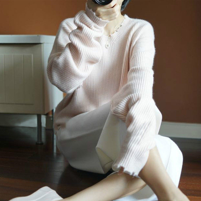 过瘾好好看呐~剪口山衫女圆领纯毛衣宽松慵懒风秋冬加厚,女装/女士精品,羊绒衫,淘宝优惠券,粉丝福利购,淘宝优惠卷