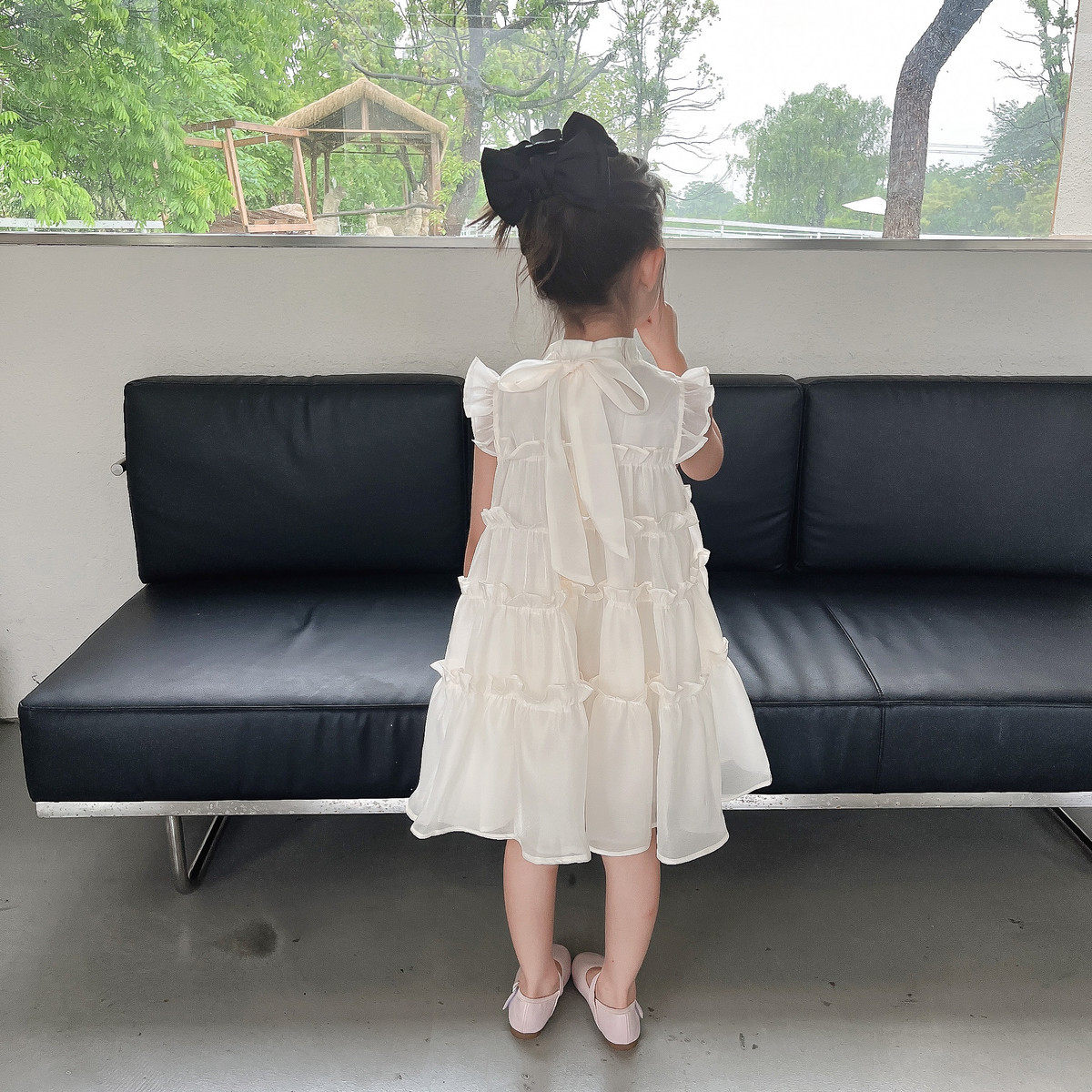 六一礼物夏装新款白色纱裙女宝宝夏季子洋气时髦