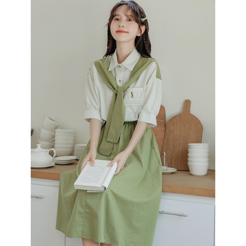 学院风学生套装女夏装两件套小个子仙气质温柔茶系一整套夏天,女装/女士精品,时尚套装,淘宝优惠券,粉丝福利购,淘宝优惠卷