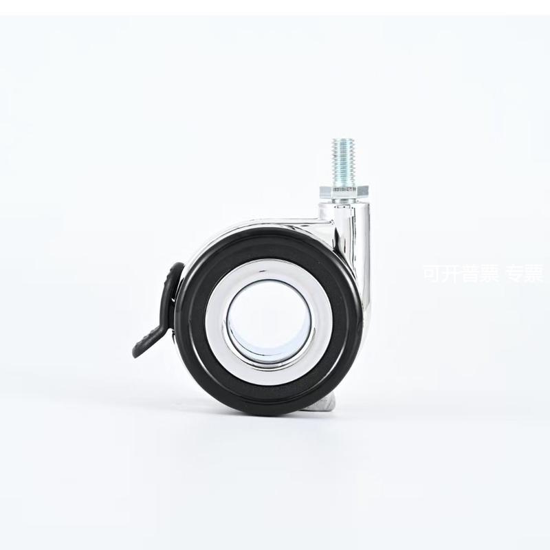 空心脚轮电镀万向尼龙办公椅家具轻音脚轮高端家具脚轮电视架脚轮