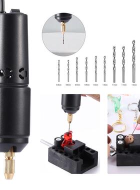 供应360型黑色usb迷你小电钻硅胶滴胶水晶珍珠打孔机微型电磨