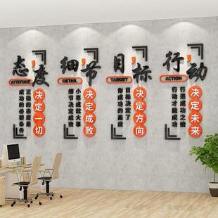 进门会议励志标语墙贴装饰办公室背景墙激团队公司企业文化形象墙