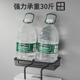 浴室馬桶置物架上方太空鋁衛(wèi)生間廁所坐便器吸盤式 壁掛免打孔收納