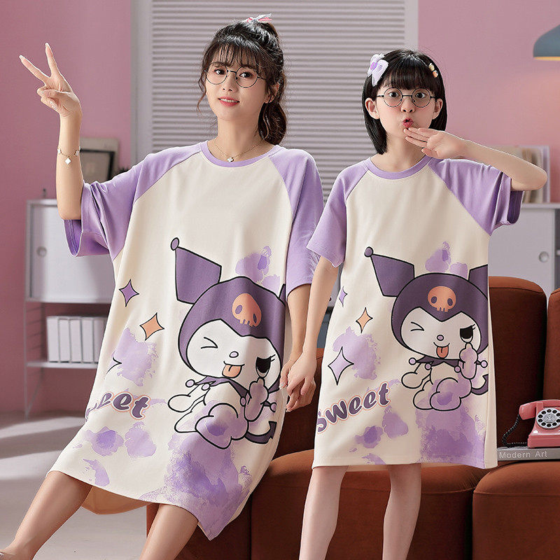 夏季睡裙亲子母纯棉睡衣大童全棉女孩公主风可爱居,童装/婴儿装/亲子装,家居裙/睡裙,淘宝优惠券,粉丝福利购,淘宝优惠卷