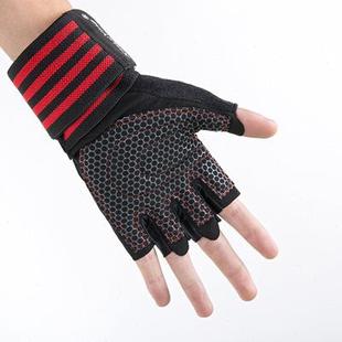 加长护腕健身手套男女器械训练单杠锻炼护具引体向上半指防滑02