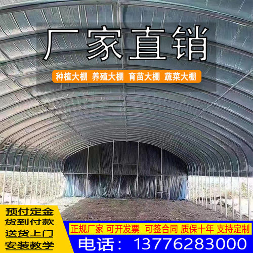 养殖大棚温室暖棚保温隔热大棚骨架椭圆管养殖猪牛羊钢架大棚配件