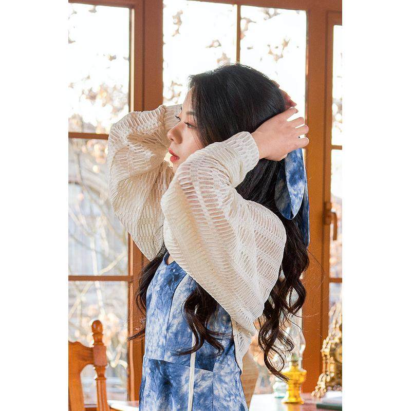 法式百搭小开衫短款白色女镂空长袖2024年春款小众莫耦某,女装/女士精品,毛针织衫,淘宝优惠券,粉丝福利购,淘宝优惠卷