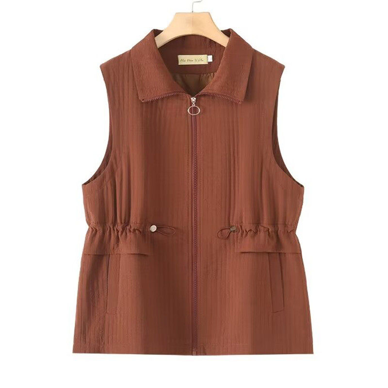 加肥大码收腰显瘦马夹春秋装中老年洋气遮肉妈妈坎肩,女装/女士精品,中老年女装,淘宝优惠券,粉丝福利购,淘宝优惠卷