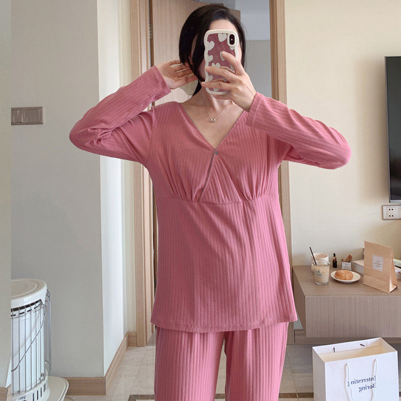 月子服纯棉吸汗10月份12产后春秋加肥大码产妇哺乳喂奶200斤怀孕,孕妇装/孕产妇用品/营养,家居服套装,淘宝优惠券,粉丝福利购,淘宝优惠卷