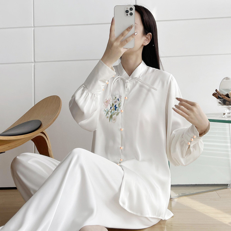 太极服2025新款夏季女款太极裤道服八段锦练功服太极拳新中式衬衫图片