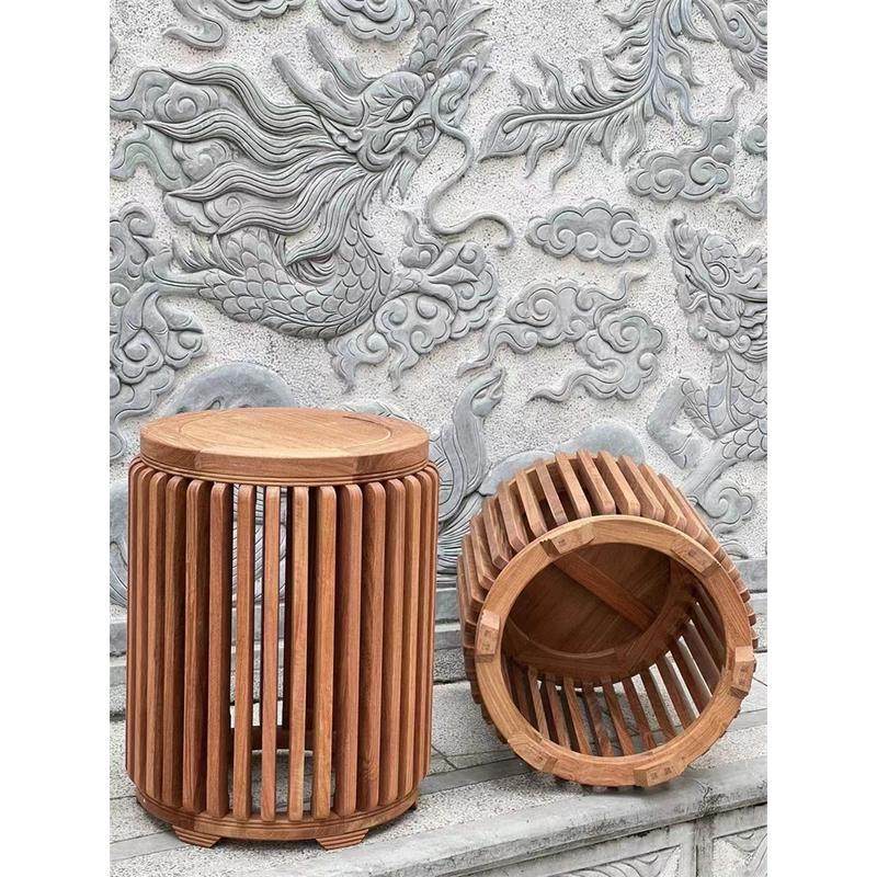 大果紫檀圆鼓凳直棂鼓凳如图按顾客指定颜色做油漆不支持退换货,住宅家具,红木椅凳,淘宝优惠券,粉丝福利购,淘宝优惠卷