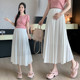 孕妇装 怀孕外穿宽松休闲A字裙 百褶雪纺夏季 夏装 中长款