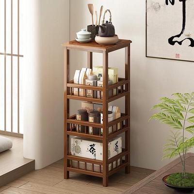 非小型茶具博古架茶叶收纳柜茶室落地子实木新中式茶架置物架专用
