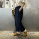 秋季 十月雪 日系亚麻锥型裤 休闲百搭显瘦文宽松长