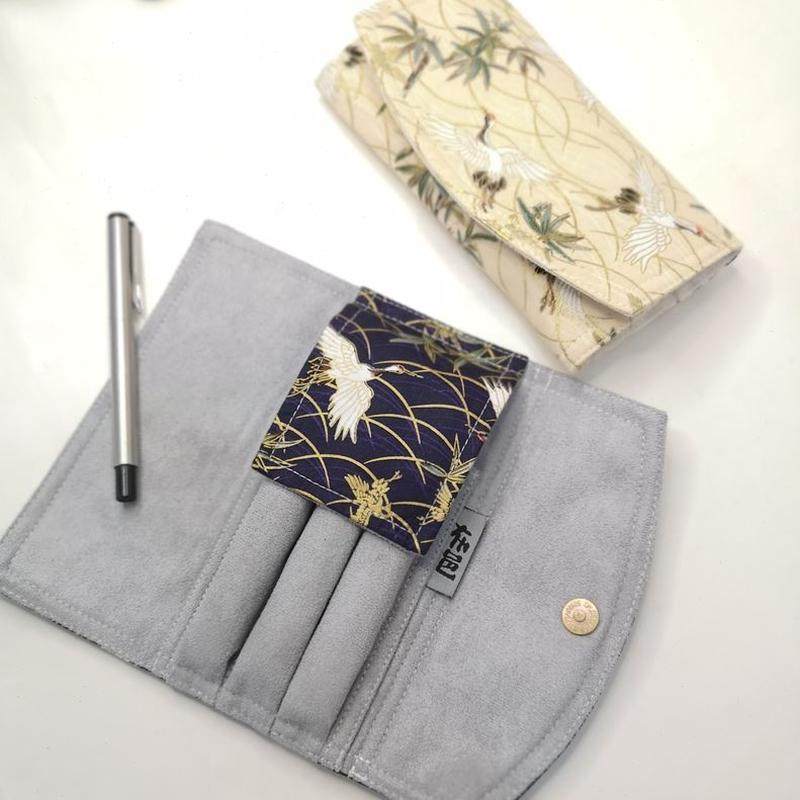 鹤笔帘笔邑 收纳袋蓝色装包钢笔三套款支布笔盒国风笔便携式磁扣,文具电教/文化用品/商务用品,笔袋,淘宝优惠券,粉丝福利购,淘宝优惠卷