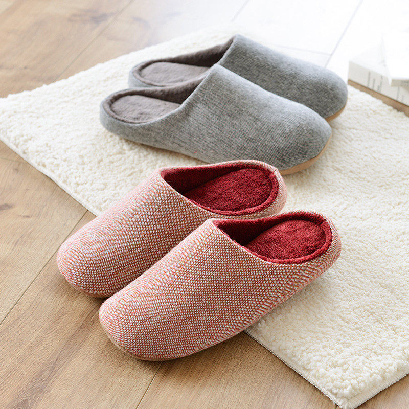 纯色日式定型情侣居家居素色静音无声冬保暖软底地板鞋月子棉拖鞋,居家布艺,居家棉拖/棉鞋,淘宝优惠券,粉丝福利购,淘宝优惠卷