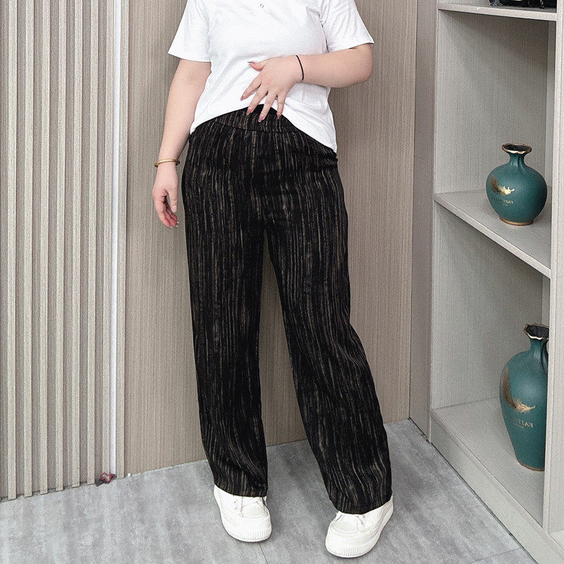 大码夏季松紧腰阔腿裤女新款胖mm宽松显瘦休闲直筒薄款长,女装/女士精品,大码裤装,淘宝优惠券,粉丝福利购,淘宝优惠卷