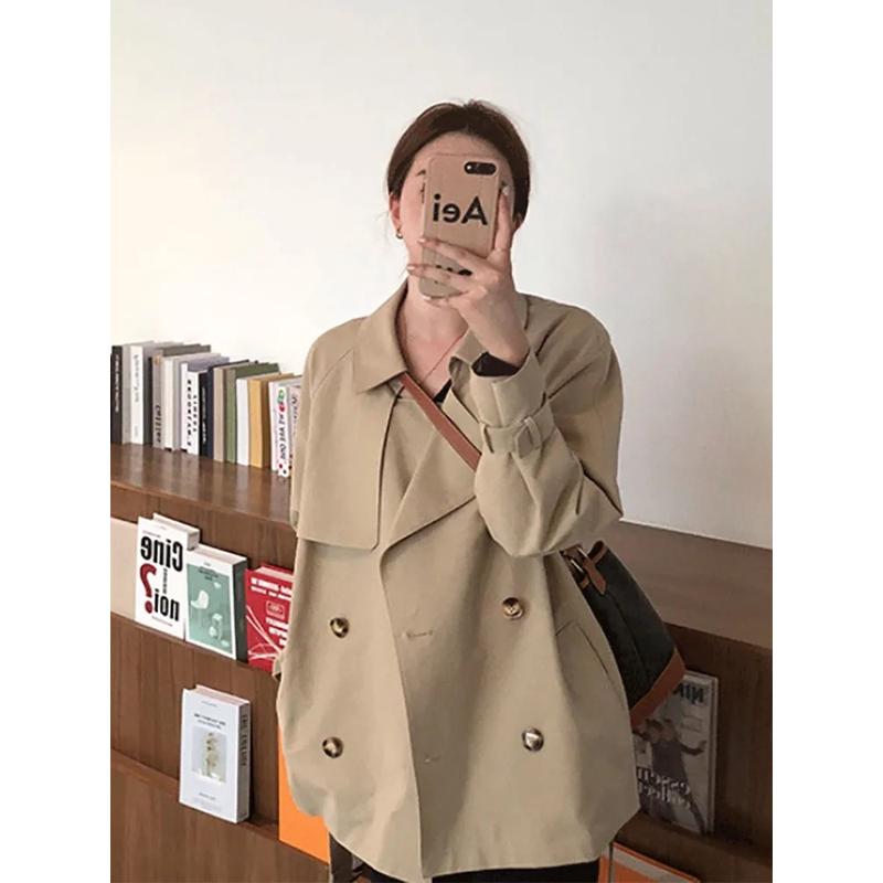 胖mm特大码风衣春秋百搭款韩版今年流行中长款小个子薄款大衣